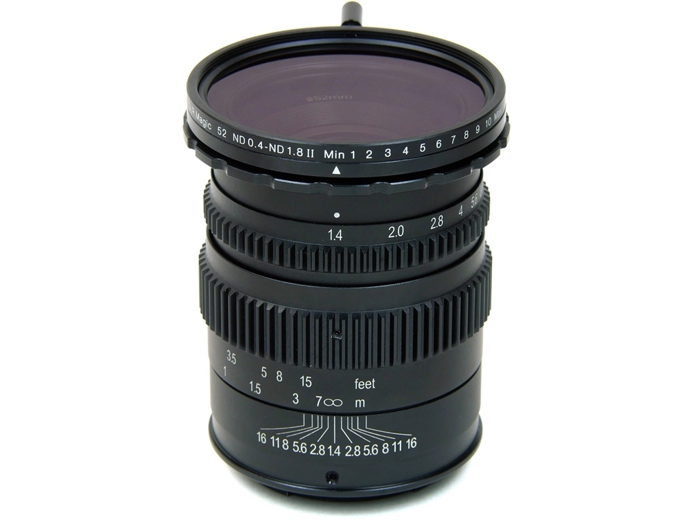 SLR Magic 35mm T1.4 II Cine Lens and 52mm Variable ND (MFT Mount)