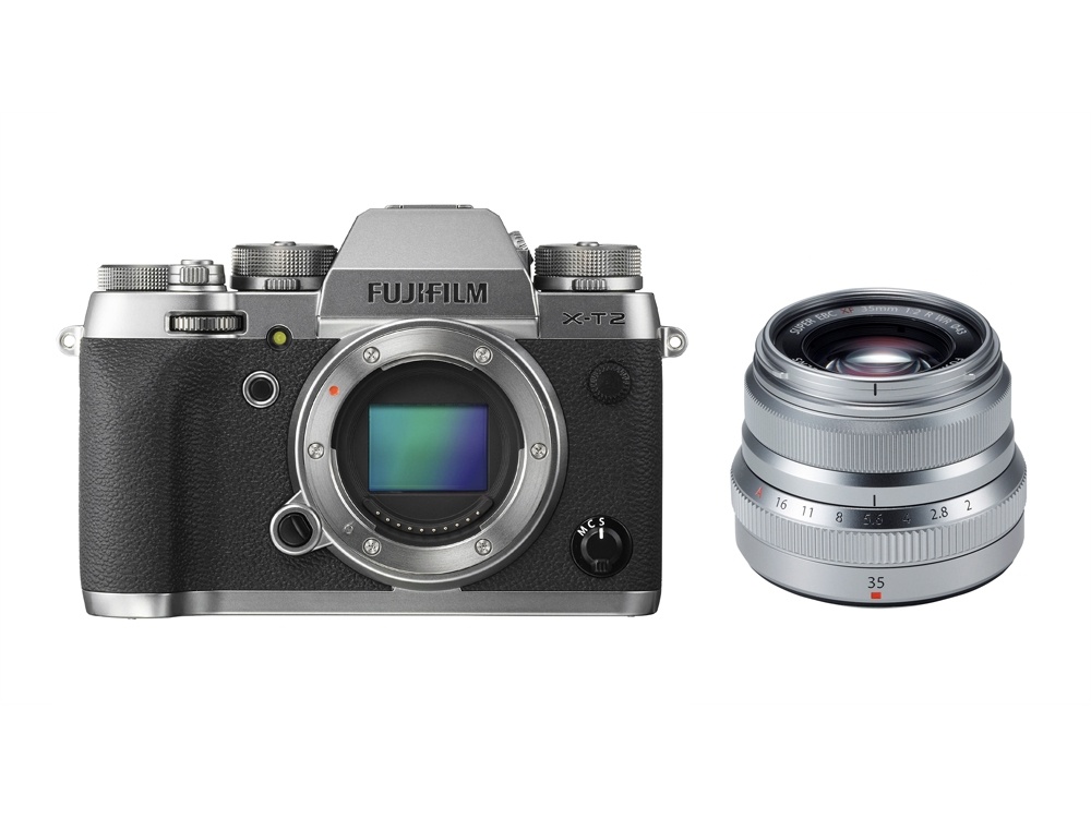 Fujifilm X-T2 Mirrorless Digital Camera with XF 35mm F2 R WR Lens (Silver)