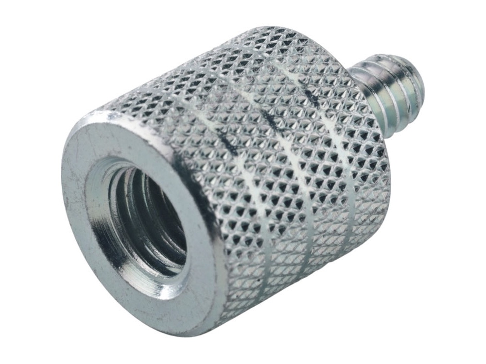 K&M 3/8" to 1/4" x 10mm Thread Adapter (Zinc-Plated)