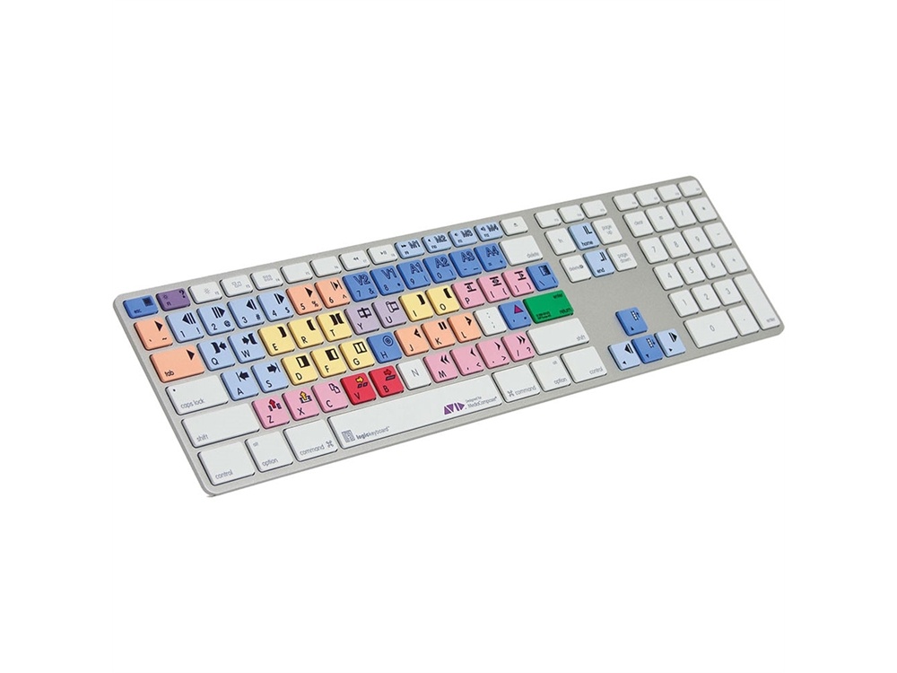 Logic Keyboard Pro Line Avid Media Composer Apple Ultra-Thin Aluminum Keyboard