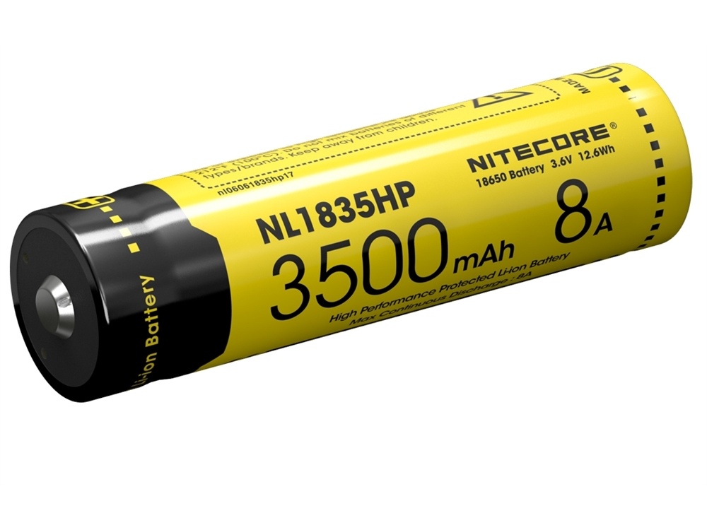 Nitecore NL1835HP High Performance Protected Li-Ion Battery (3.6V, 3500mAh, 8A)