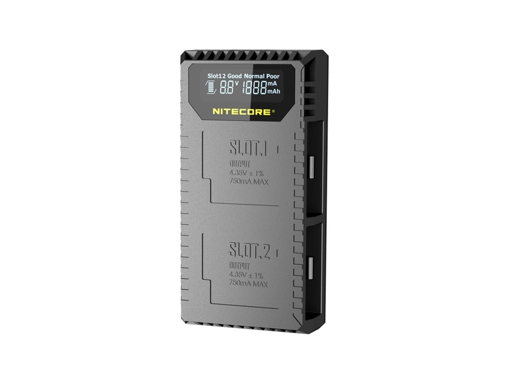 NITECORE UGP5 Dual-Slot Digital USB Charger for GoPro Hero5 Batteries