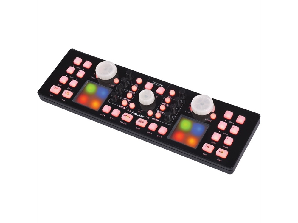 Icon Pro Audio iDJX USB MIDI DJ Controller with Touch Panel (Black)