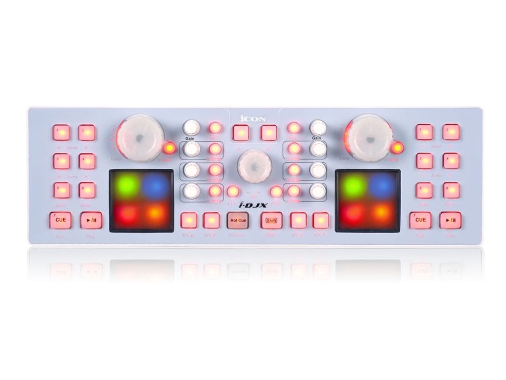 Icon Pro Audio iDJX USB MIDI DJ Controller with Touch Panel (White)