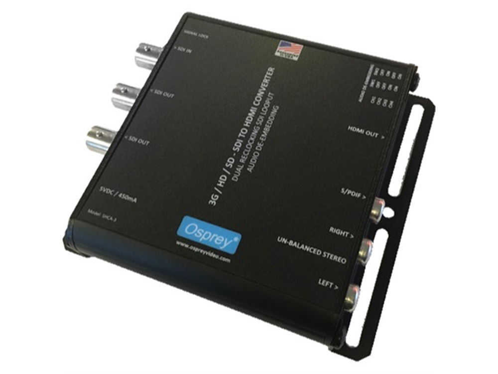 Osprey SHCA-3 3G-SDI to HDMI Converter with Audio De-Embedding and SDI Loopouts
