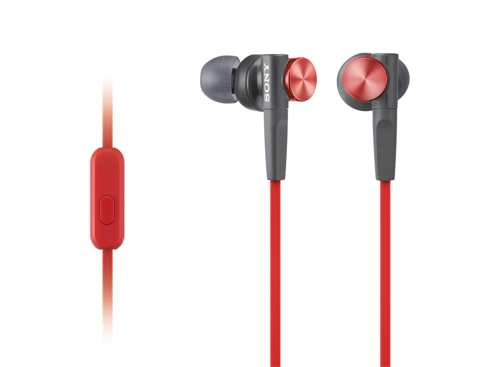 Sony MDR-XB50AP Extra Bass Earbud Headset (Red)