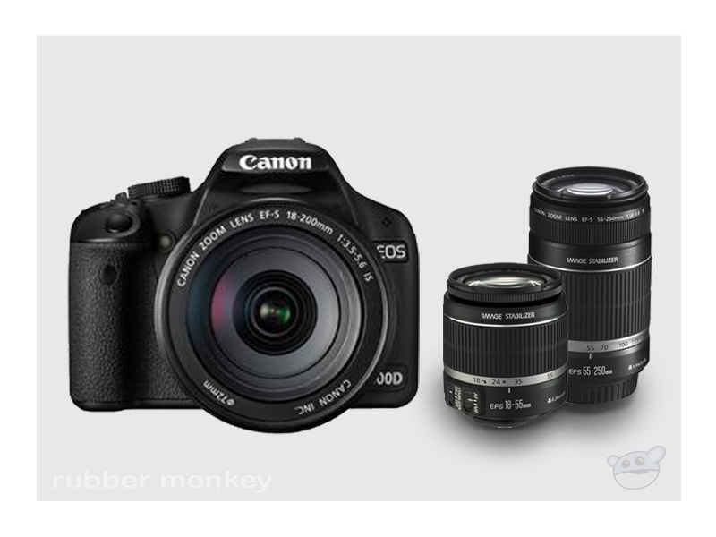 Canon EOS 500D Digital SLR with EF S18-55 IS and 55-250 IS Lens