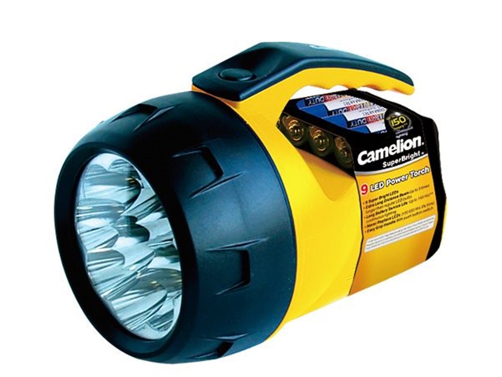 Camelion Superbright 9LED Torch+AA (OM6)