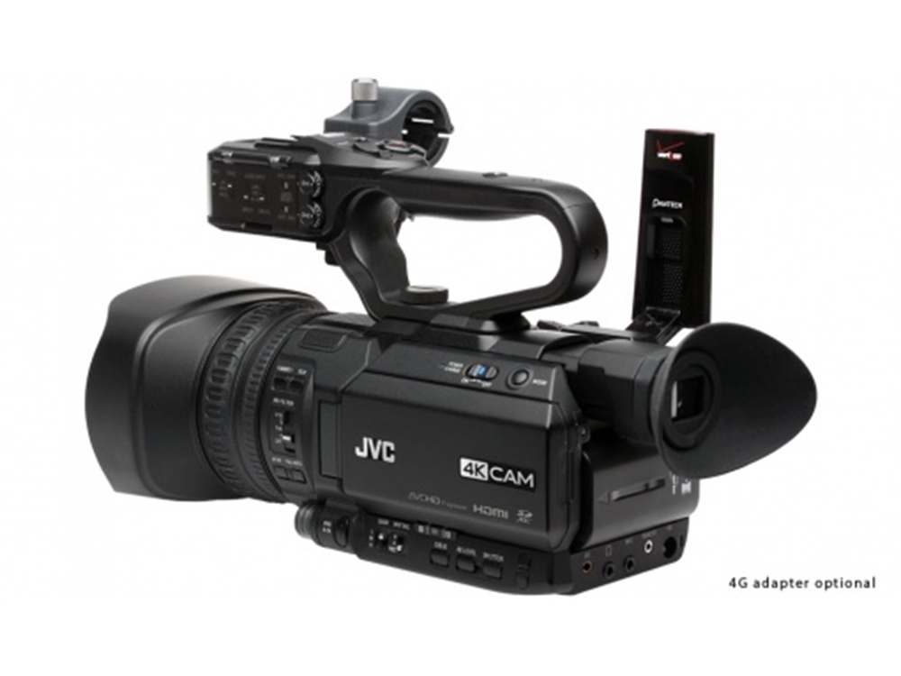 JVC GY-HM200ESB 4KCAM Compact Handheld Streaming Camcorder