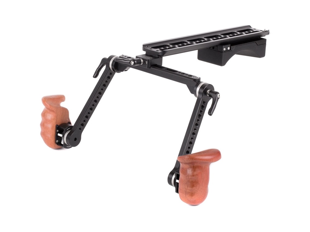 Wooden Camera Shoulder Rig v2 Premium with Rosette Arms & Handles (Wood)