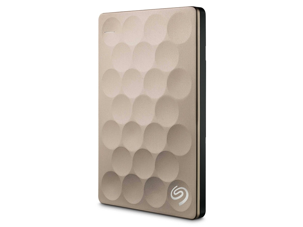 Seagate 1TB Ultra Slim Backup Plus Portable Hard Drive (Gold)