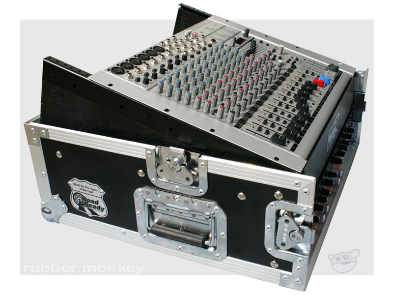 Road Ready 10U slant mixer rack