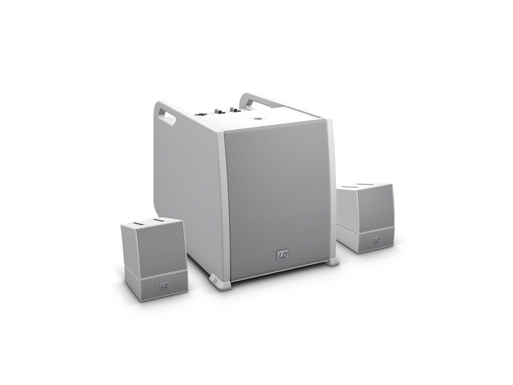 LD Systems Portable Array System AV Set Including Speaker Cables (White)