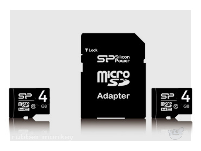 Silicon Power microSD Class 4 4GB Card