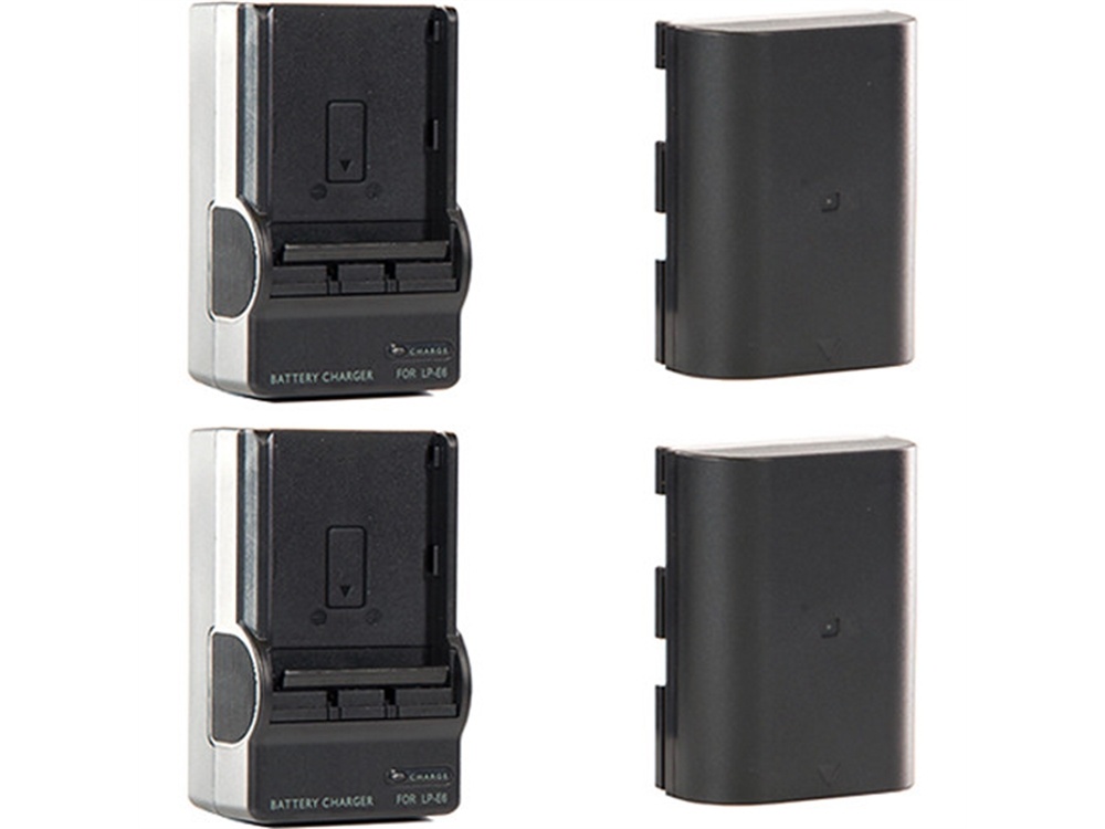 SHAPE GBLPTS Shill LP-E6 Li-Ion Battery Pack and Charger Kit (2-Pack)