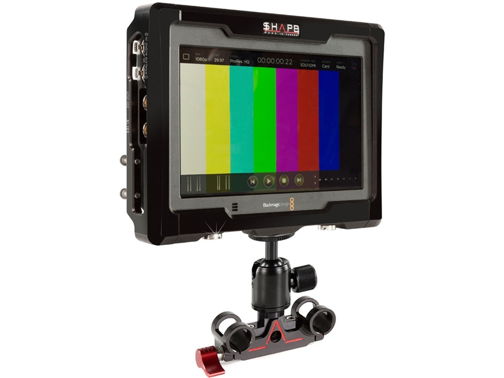 SHAPE Kit of Cage & 15mm Rod Bloc with Ball Head for Blackmagic Design Video Assist Monitor