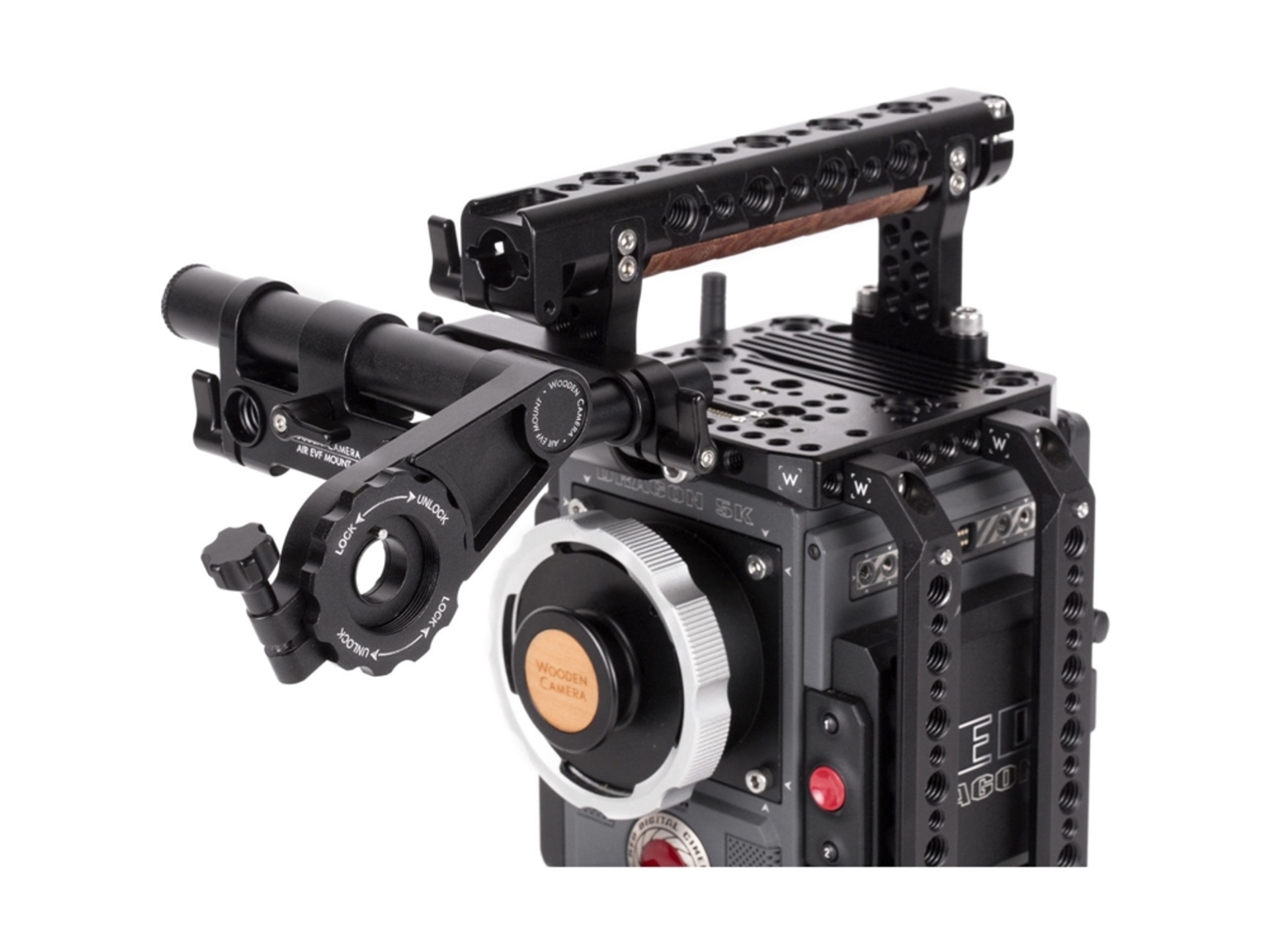 Wooden Camera AIR EVF Mount with Friction Knuckle & 15mm Rods for