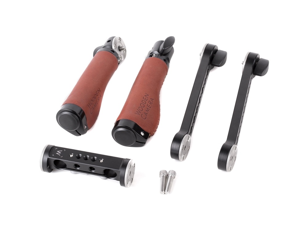 Wooden Camera Rosette Handle Kit (Brown Leather)