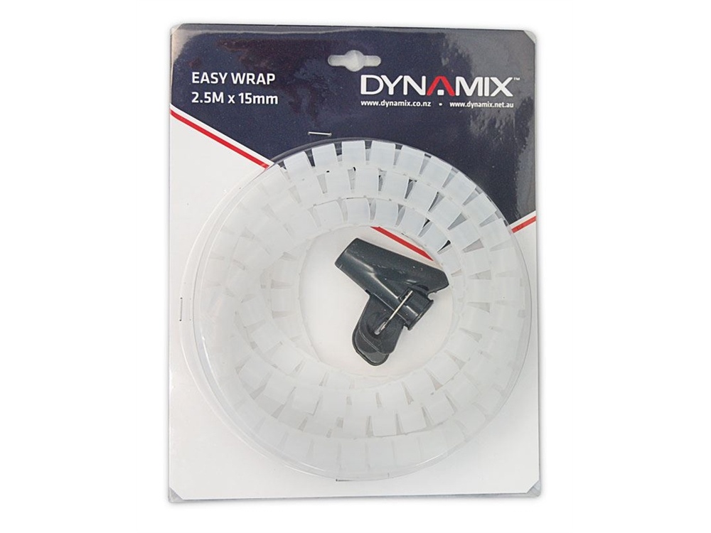 DYNAMIX Easy Wrap Cable Management Solution (Clear, 2.5m x 15mm)