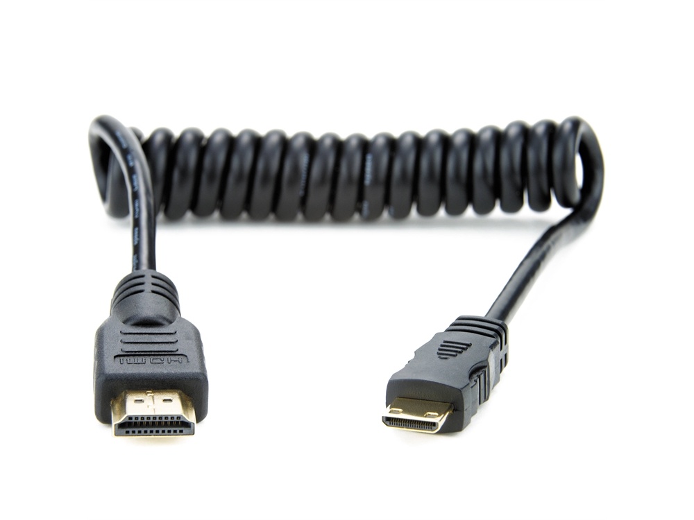 Atomos Mini HDMI to Full HDMI Coiled Cable (45 cm) - Open Box Special