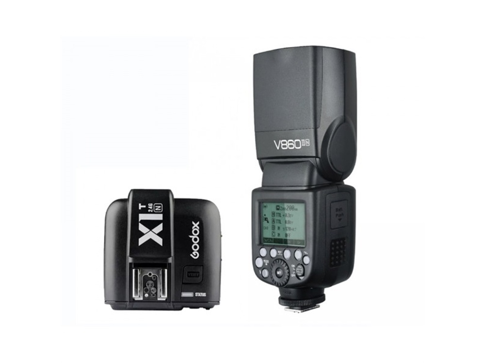 Godox V860IIN TTL Li-Ion Flash with X1T-N TTL Trigger Kit for Nikon Cameras