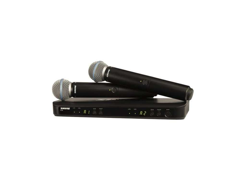 Shure BLX288/BETA-58 Dual-Transmitter Handheld Wireless System with Beta 58 Mics (M17: 662 - 686 MHz)