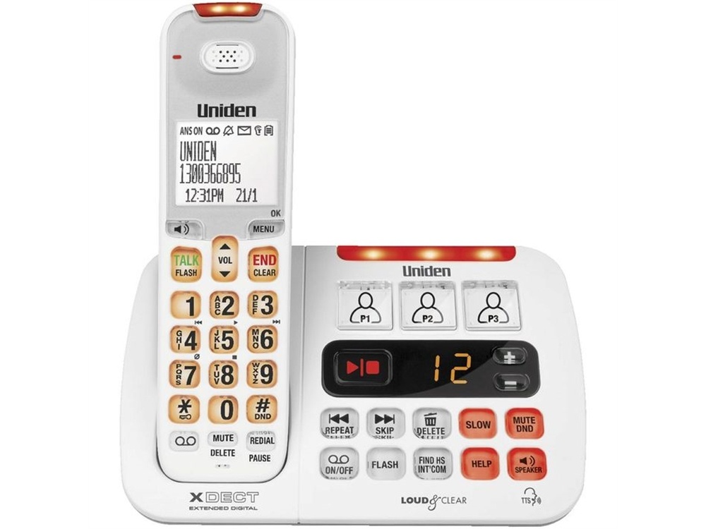 Uniden XDECT SSE45 Cordless Phone (White)
