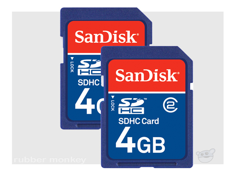 Sandisk 4GB SD Memory Card Twin Pack