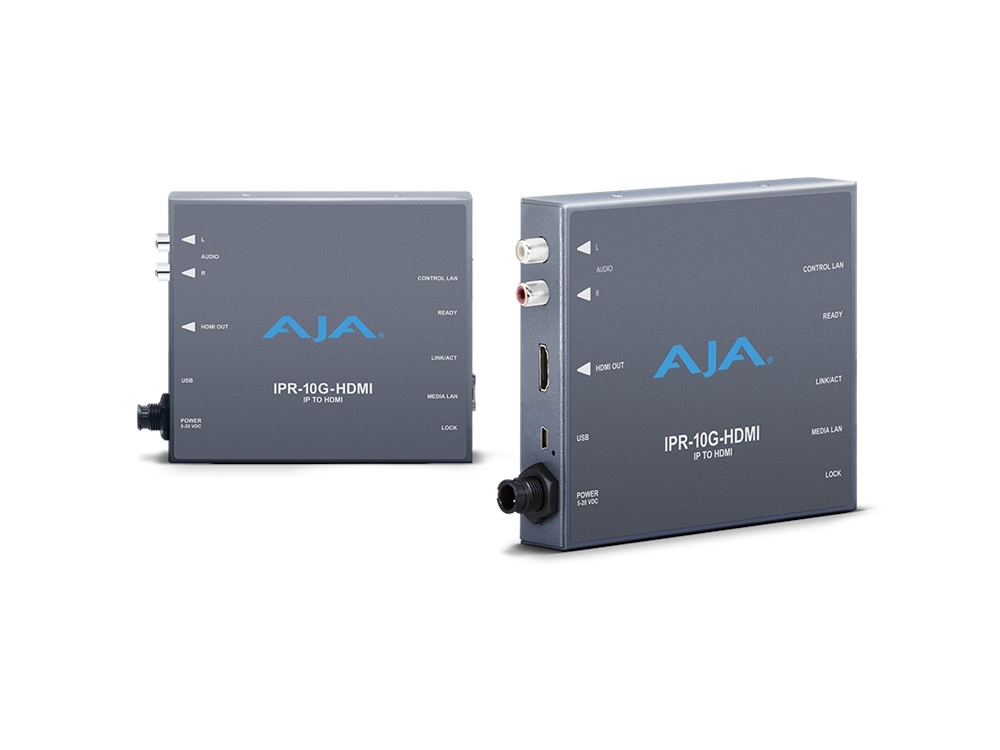 AJA IPR-10G-HDMI Single Channel SMPTE 2110 Video And Audio IP Decoder To HDMI 1.4B (HD)