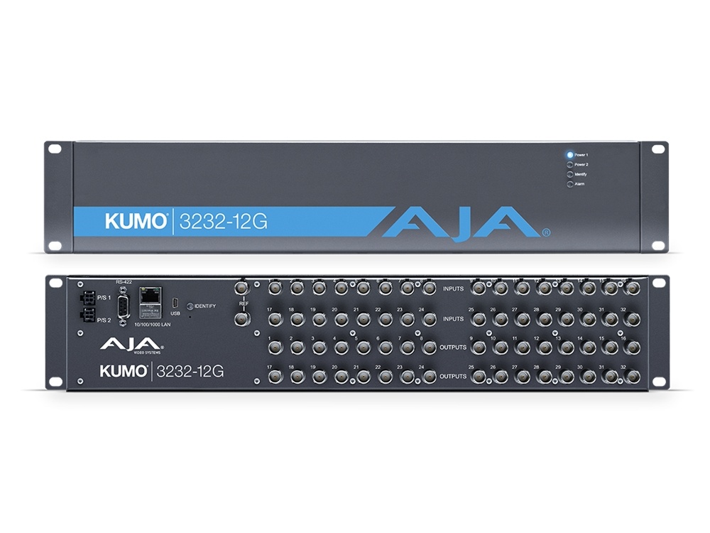 AJA Kumo 32 x32 Compact 12G-SDI Router With 1 Power Supply