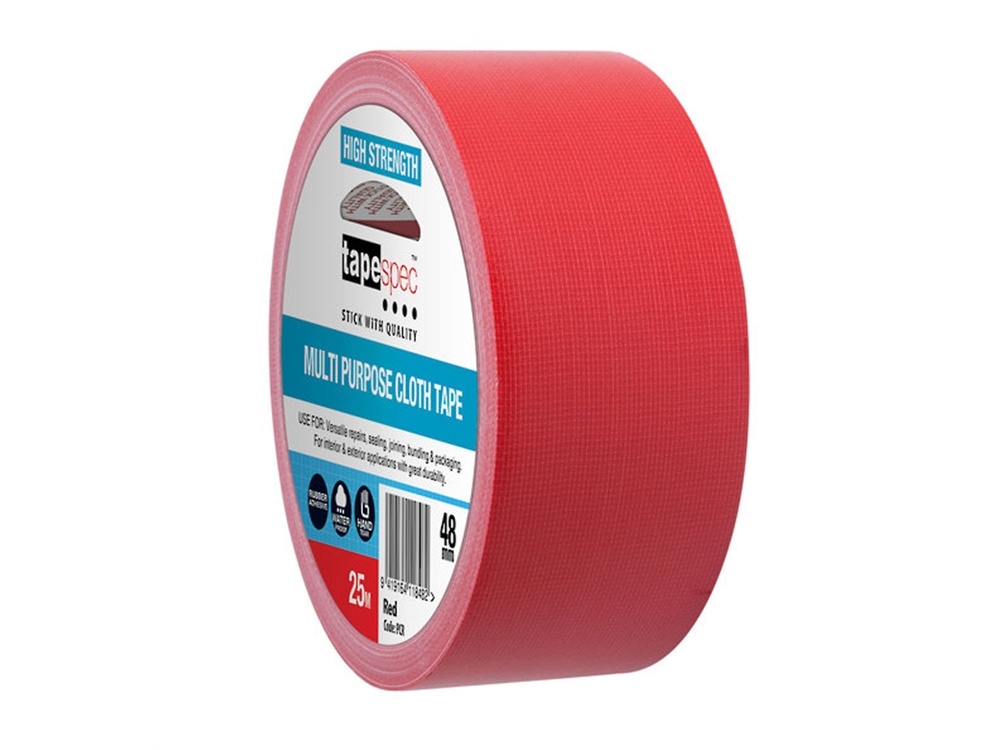 Tapespec 0118 Multi Purpose Cloth Tape 24mm (Red)