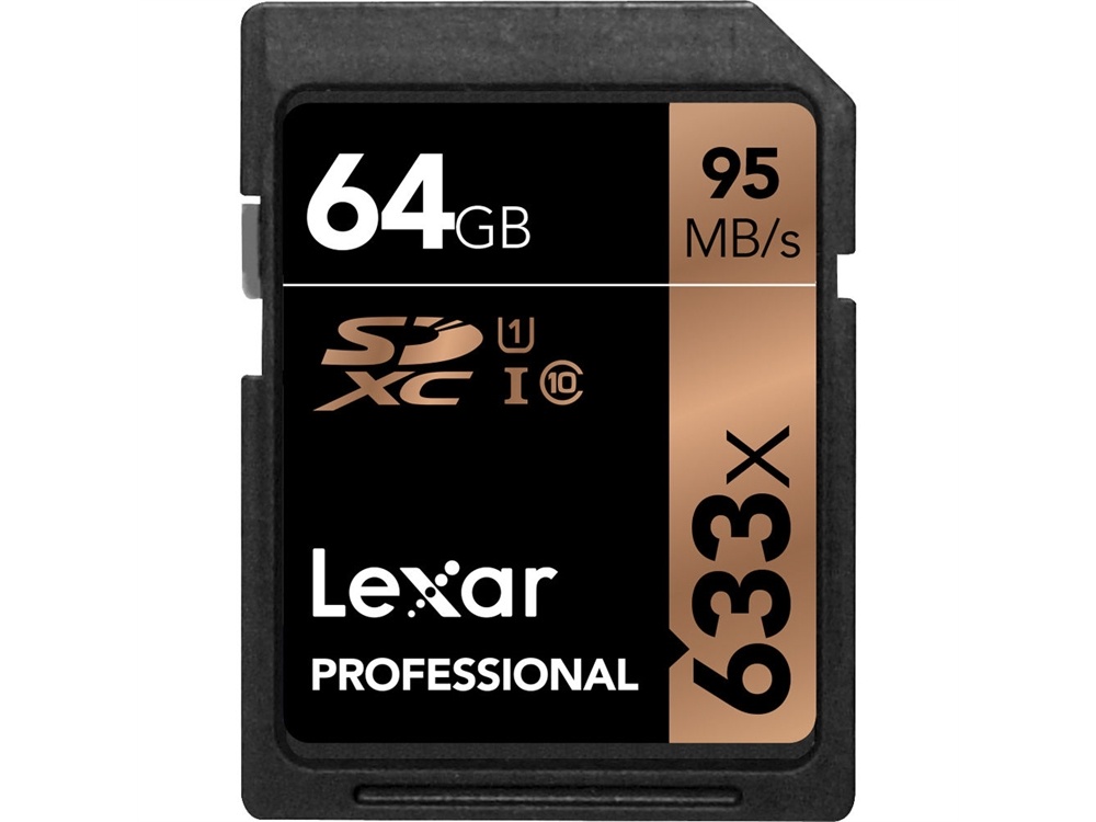 Lexar 64GB Professional UHS-I SDXC Memory Card (U1)