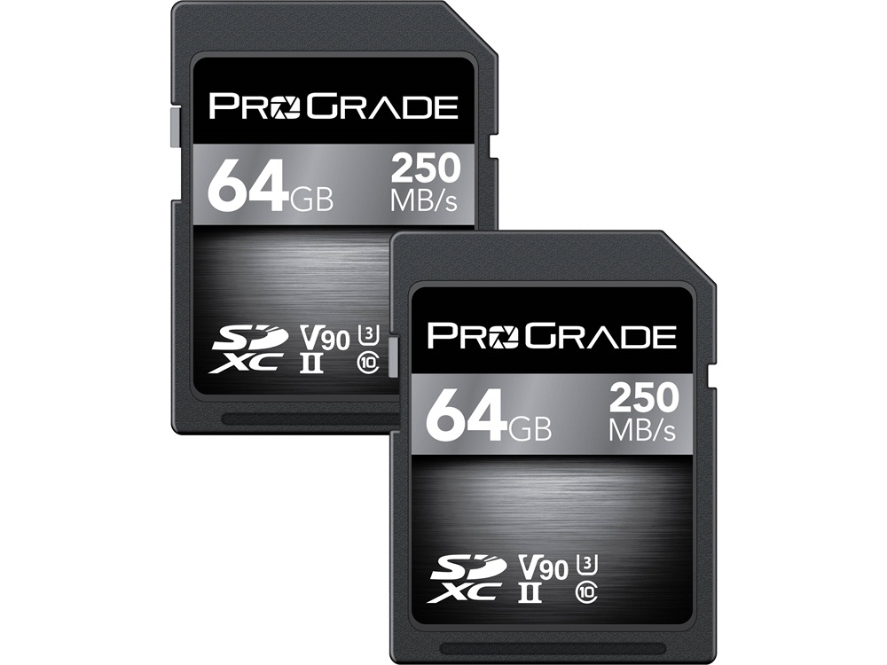 ProGrade Digital 64GB UHS-II SDXC Memory Card (2-Pack, 250 MB/s)