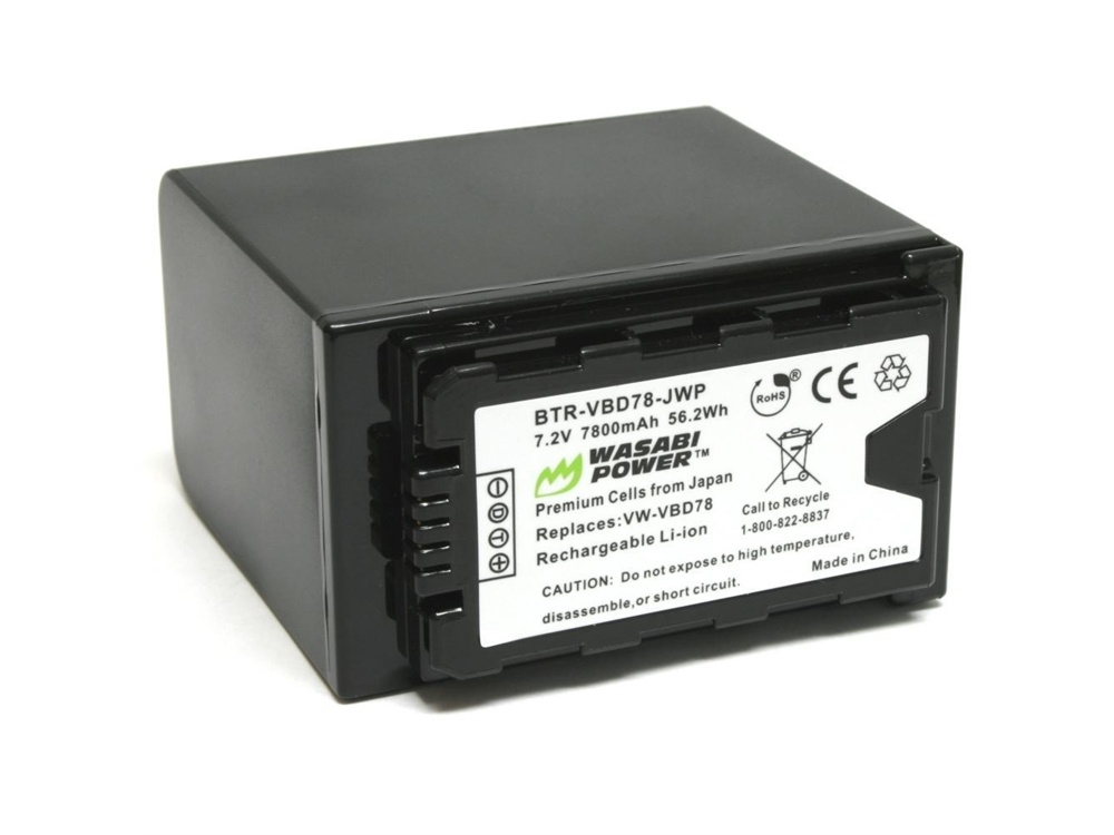 Wasabi Power 7800mAh Battery for Panasonic VW-VBD58, VW-VBD78 and AG-VBR89G