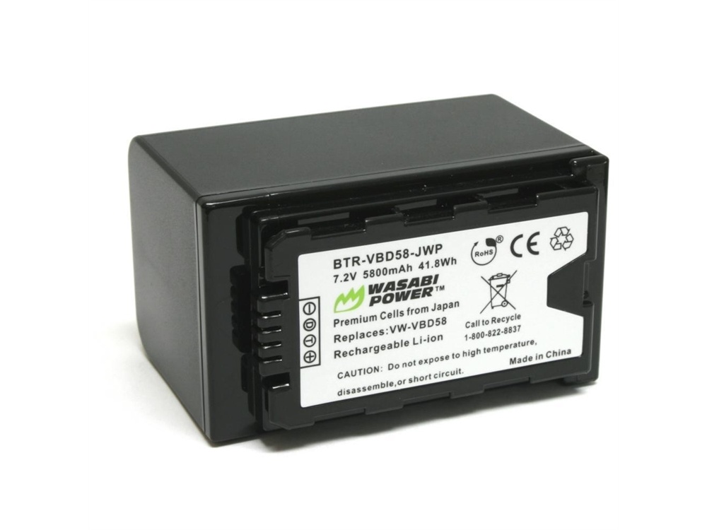 Wasabi Power 5800mAh Battery for Panasonic VW-VBD58 and AG-VBR89G