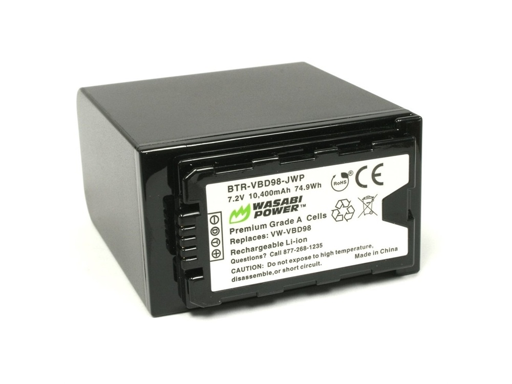Wasabi Power 10400mAh Battery for Panasonic W-VBD98, VW-VBD78 and AG-VBR89G