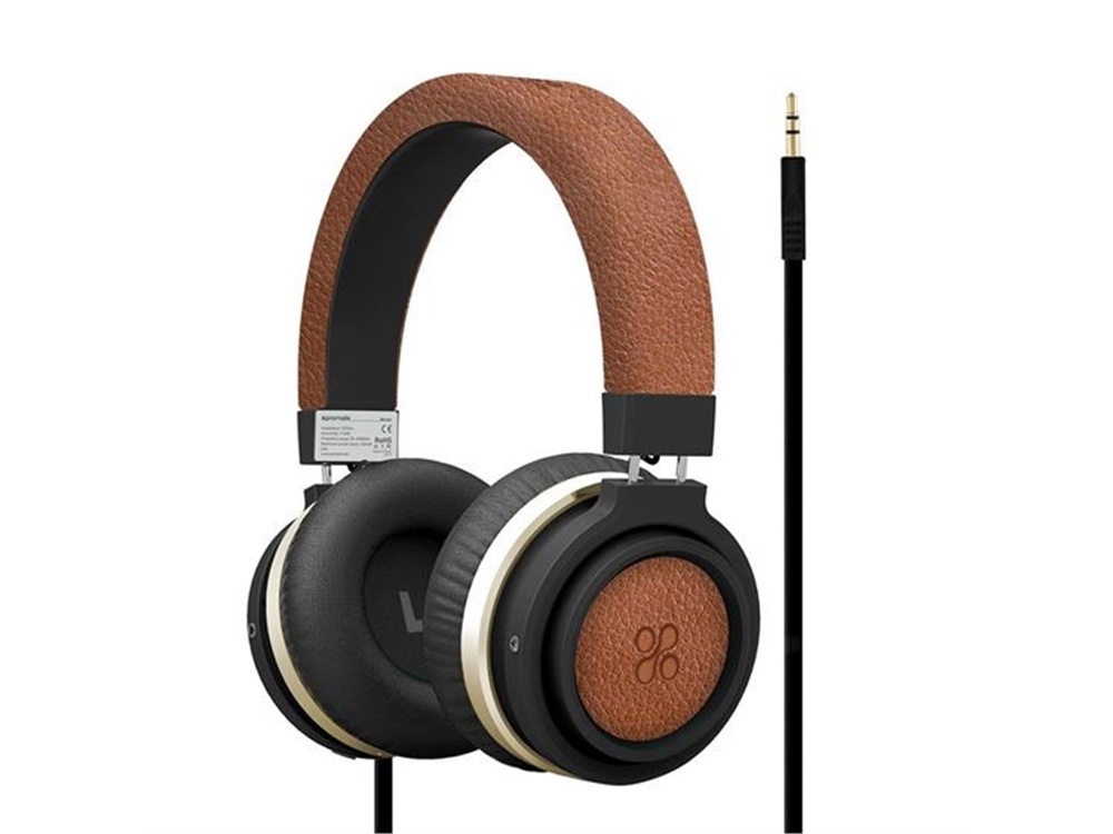 Promate Over-Ear Ergonomic Wired Headphones (Brown)