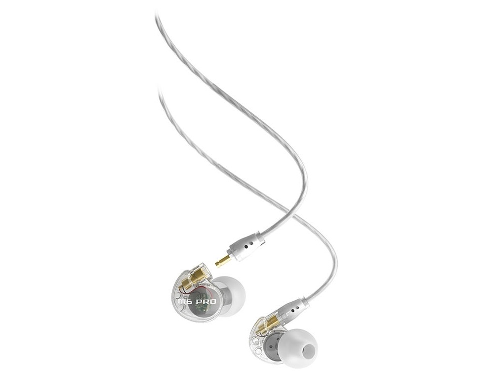MEE audio M6 PRO Universal-Fit Noise-Isolating In-Ear Monitors with Detachable Cables (Clear)