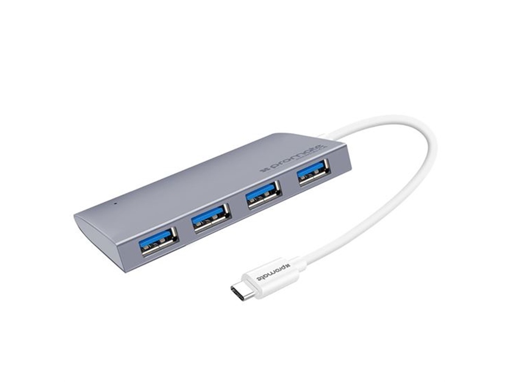 Promate Ultra-Sleek USB 3.1 Type-C Hub (Grey)