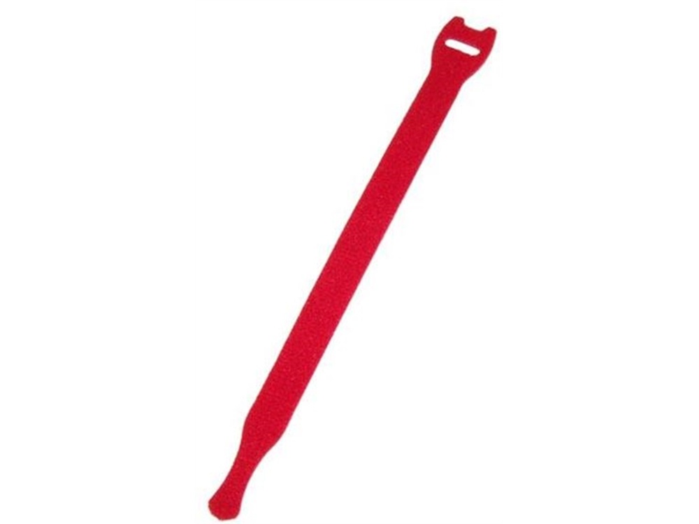 DYNAMIX Hook and Loop Cable Ties 200mm x13mm (20 x 1 cm) - 10 Pack, Red