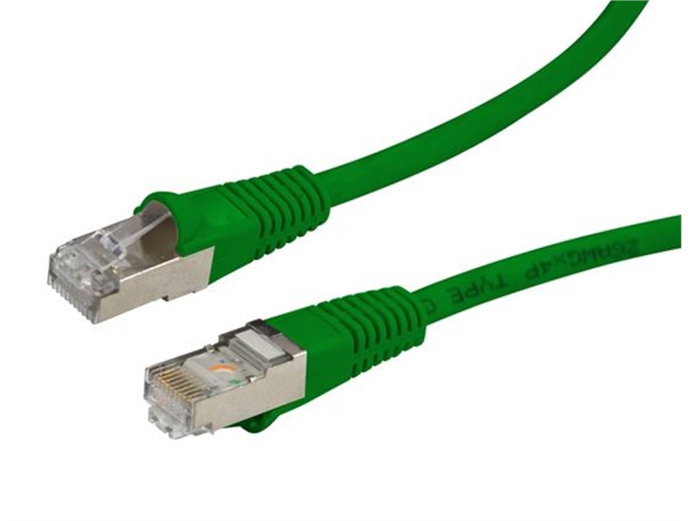 DYNAMIX Cat6A SFTP 10G Slimline Patch Lead (Green, 5 m)