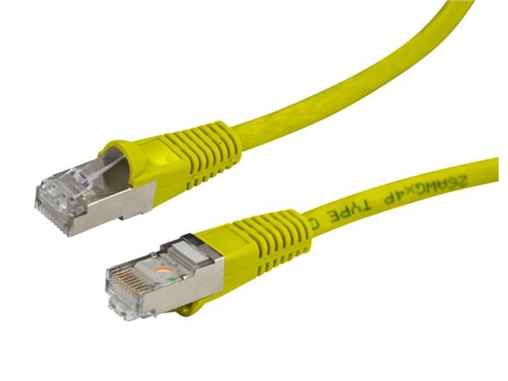 DYNAMIX Cat6A SFTP 10G Patch Lead (Yellow, 1.5 m)
