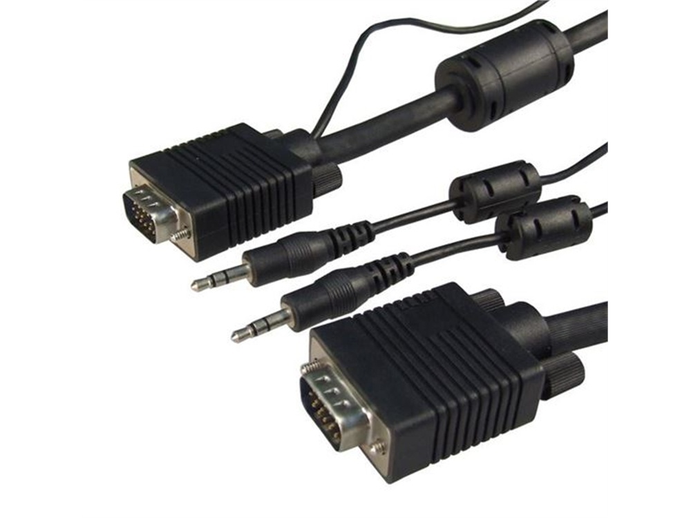 DYNAMIX VGA Male/Male Cable with 3.5mm Male/Male Leads (3 m)