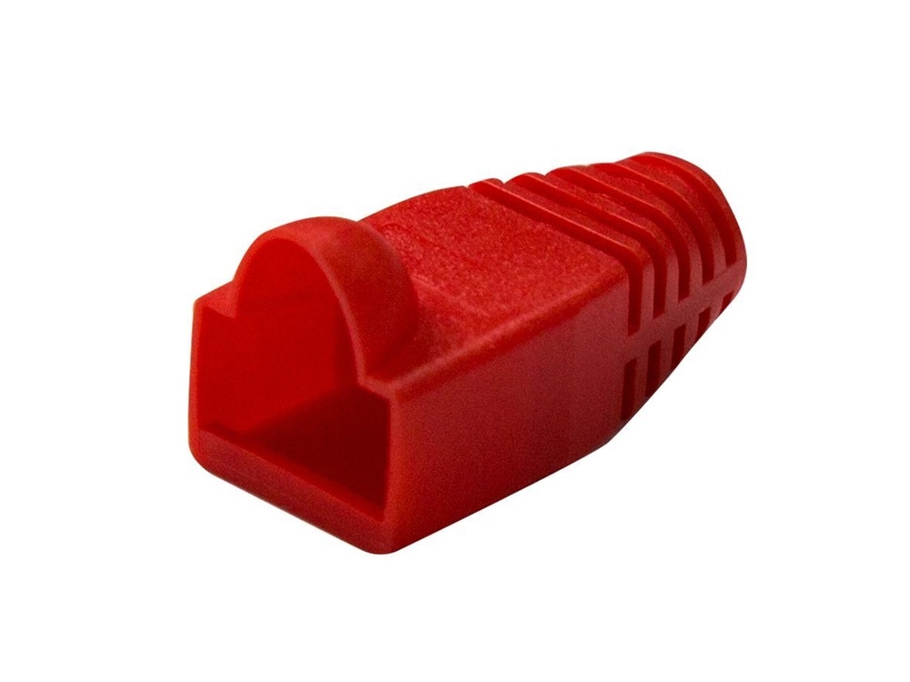 DYNAMIX RJ45 Strain Relief Boot (6 mm, Red, 20 Pack)