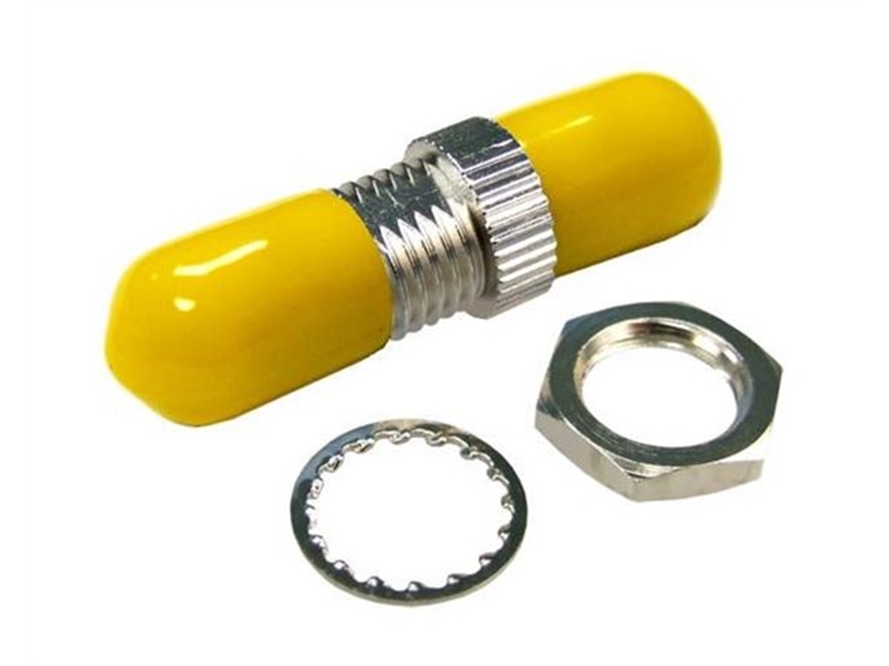 DYNAMIX Fibre ST/ST Simplex Single-Mode Joiner with Ceramic Sleeve (Yellow)