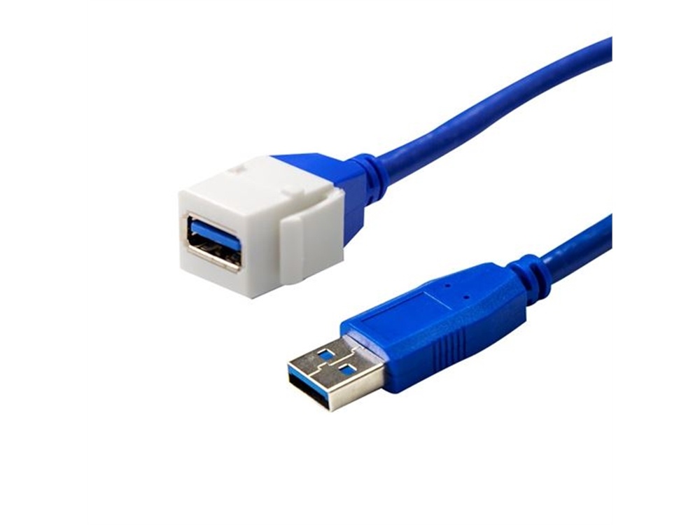 DYNAMIX USB3.0 Keystone Jack Type A to Male Type A Connector