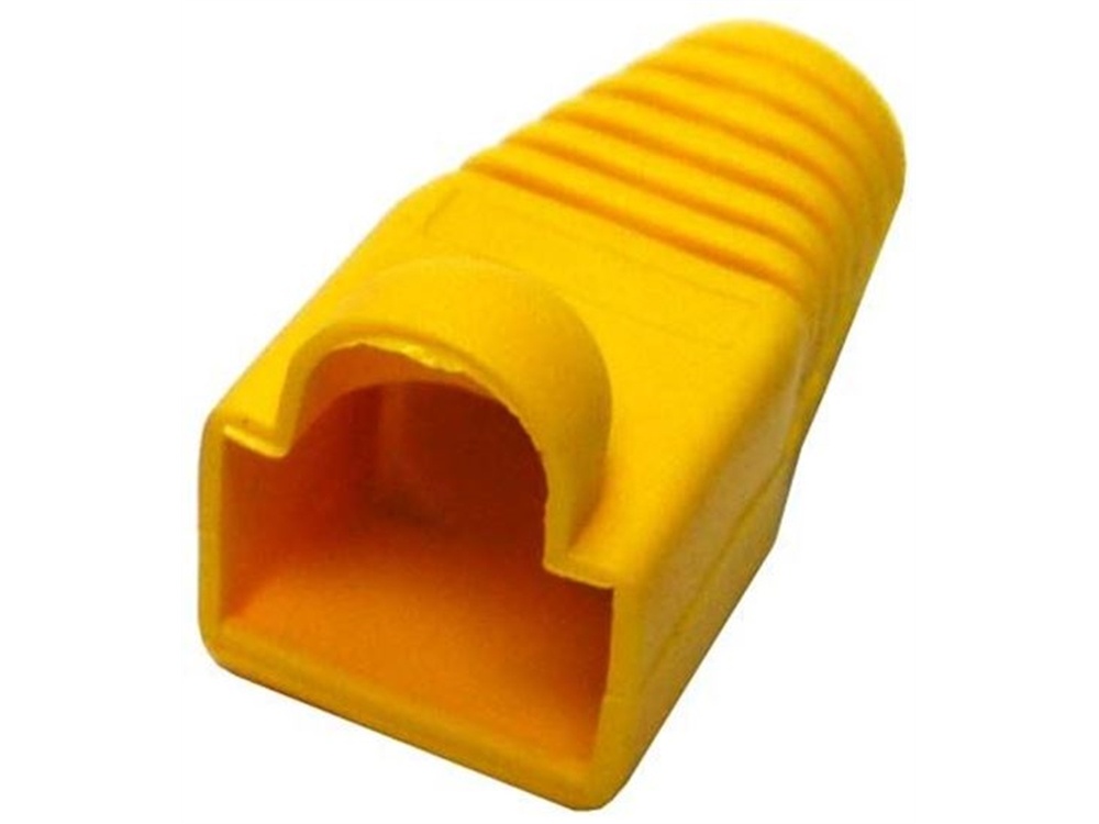 DYNAMIX RJ45 Strain Relief Boot (6 mm, Yellow, 20 Pack)