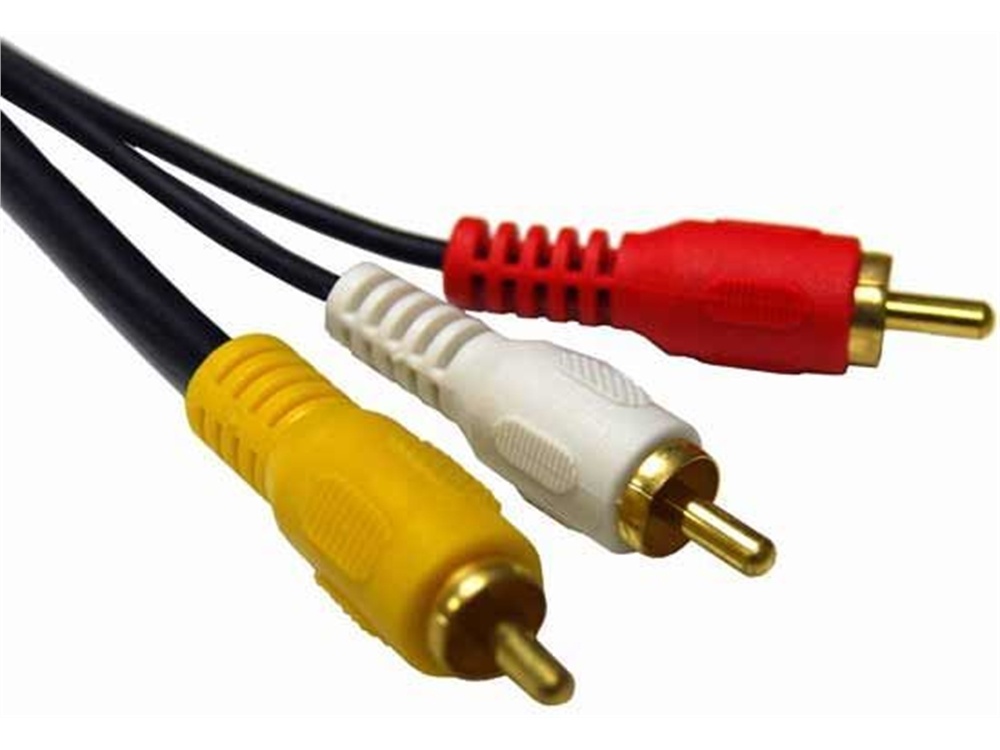 DYNAMIX RCA Audio Video Cable, 3 to 3 RCA Plugs (3 m)