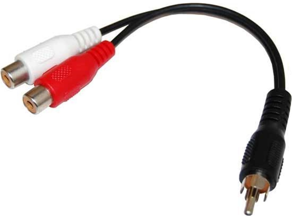 DYNAMIX  Dual RCA Female to RCA Male Cable (150 mm)