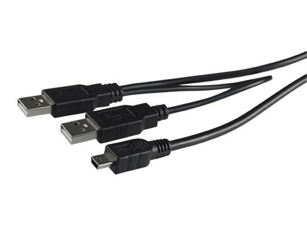 DYNAMIX USB 2.0 Dual A to Mini B Cable (1 m)